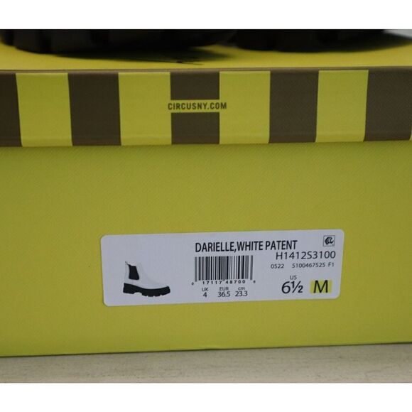 Circus NY H1412S3100 Women's Sz 6.5M White Darielle Lug Sole Chelsea Boots $100 - Picture 3 of 10